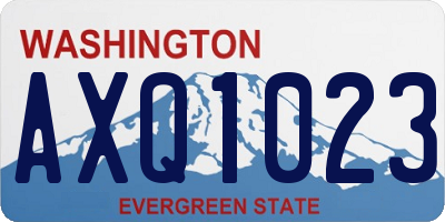 WA license plate AXQ1023