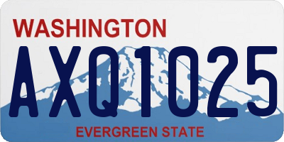WA license plate AXQ1025