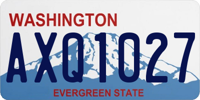 WA license plate AXQ1027