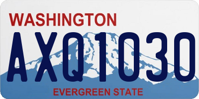 WA license plate AXQ1030