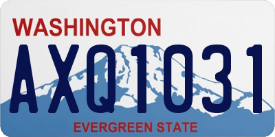 WA license plate AXQ1031