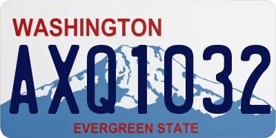 WA license plate AXQ1032