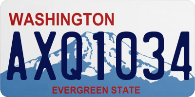 WA license plate AXQ1034