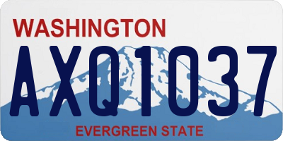 WA license plate AXQ1037