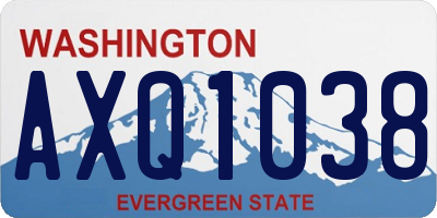 WA license plate AXQ1038