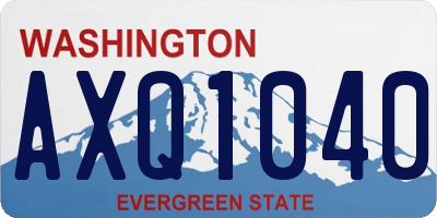 WA license plate AXQ1040