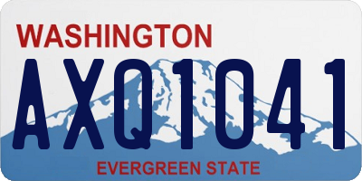WA license plate AXQ1041