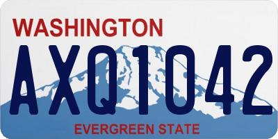 WA license plate AXQ1042