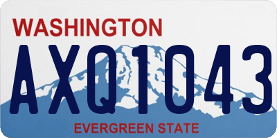 WA license plate AXQ1043