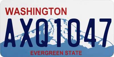 WA license plate AXQ1047