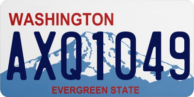 WA license plate AXQ1049