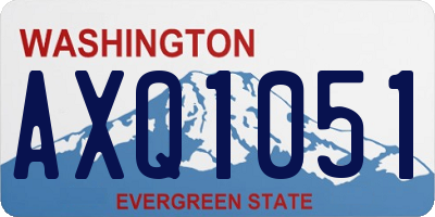 WA license plate AXQ1051