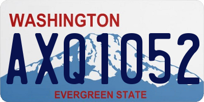 WA license plate AXQ1052