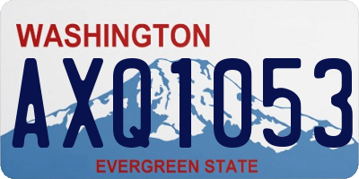 WA license plate AXQ1053