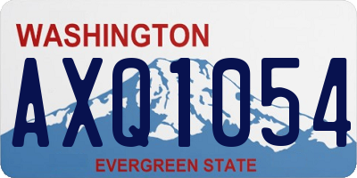 WA license plate AXQ1054