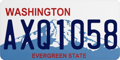 WA license plate AXQ1058