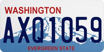 WA license plate AXQ1059