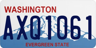 WA license plate AXQ1061
