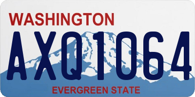 WA license plate AXQ1064