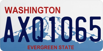 WA license plate AXQ1065