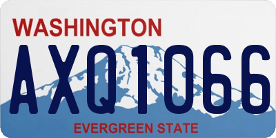 WA license plate AXQ1066