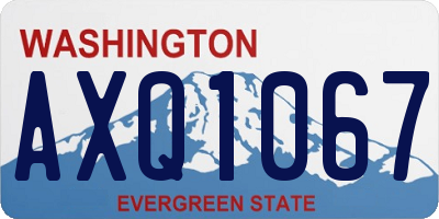 WA license plate AXQ1067
