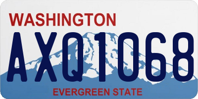 WA license plate AXQ1068