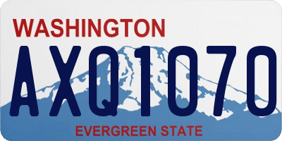 WA license plate AXQ1070