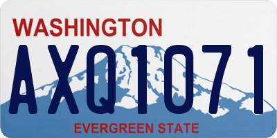 WA license plate AXQ1071