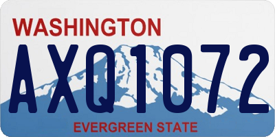 WA license plate AXQ1072