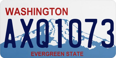 WA license plate AXQ1073