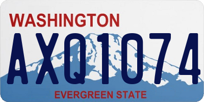 WA license plate AXQ1074
