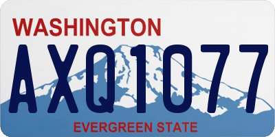 WA license plate AXQ1077