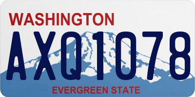WA license plate AXQ1078