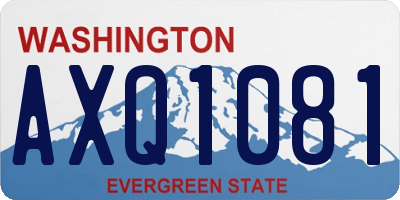 WA license plate AXQ1081