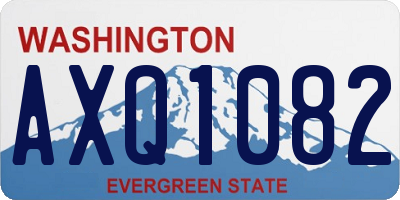WA license plate AXQ1082