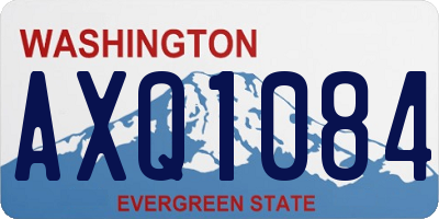 WA license plate AXQ1084