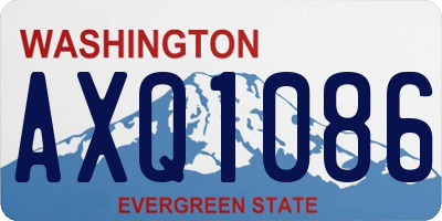 WA license plate AXQ1086