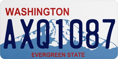 WA license plate AXQ1087