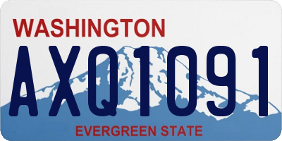 WA license plate AXQ1091