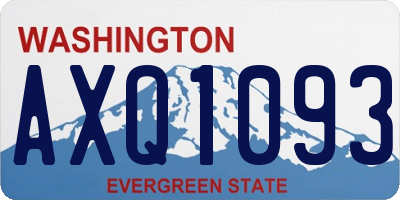 WA license plate AXQ1093