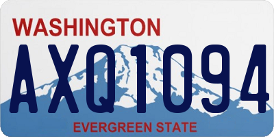 WA license plate AXQ1094