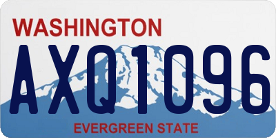 WA license plate AXQ1096