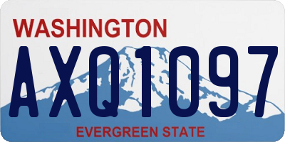 WA license plate AXQ1097
