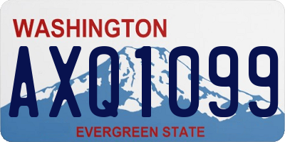 WA license plate AXQ1099