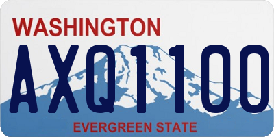 WA license plate AXQ1100