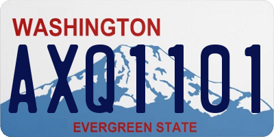 WA license plate AXQ1101