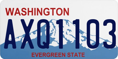 WA license plate AXQ1103