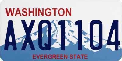 WA license plate AXQ1104