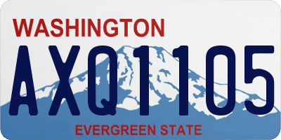 WA license plate AXQ1105